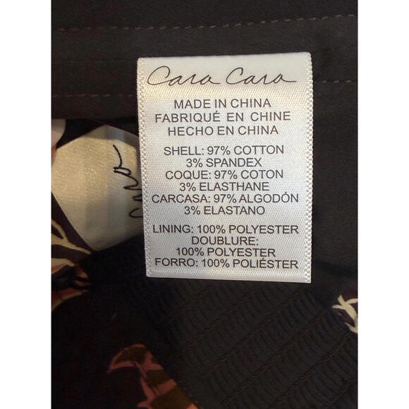 NWT Cara Cara Claudine Top Arcada Chocolate Brown Floral Bustier Cotton Size 0 - Picture 5 of 7